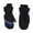 Black, variant on Likimi Toddler Kids Boys Girls Mittens Print Thick Thermal Waterproof Gloves Fall Winter Ski Gloves Size 5-8 Years Black
