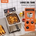 thumbnail image 2 of VEVOR Freidora electrica comercial de encimera, 1750 W, 12 qt/11,5 l, 2 of 9