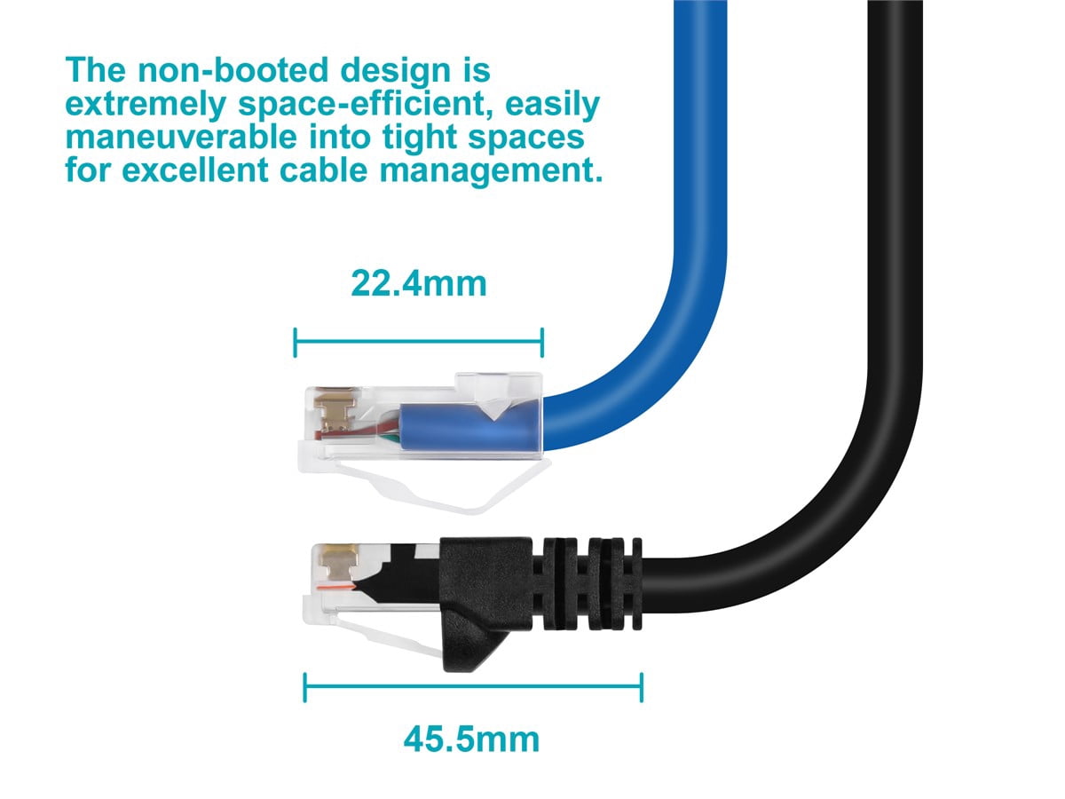 Monoprice Cat6A Patch Cable - 75 Feet - Blue | 26AWG, 10G, Bare Copper conductor, Gold Plated Copper Connector, RJ45, Non-booted Ethernet Cable