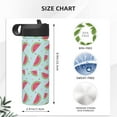 thumbnail image 4 of Pofeuu Watermelon Print 18oz Sports Insulated Kettle, Sports Bottle Water Bottles For Men Women For Gym Hiking Camping Running Mountain Bike Outdoor Sports, 4 of 8