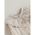 thumbnail image 5 of Wassery Baby Girls Knit Cardigan Sweater Long Sleeve Doll Collar Button Knitted Cardigan 3M 6M 12M 18M 24M Infant Fall Winter Loose Fit Crochet Knitwear Outerwear, 5 of 8