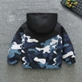 thumbnail image 5 of FINALGANG Boys Coat Fall Winter Kids Camouflage Patchwork Hooded Jacket Long Sleeve Relaxed Fit Coat For Daily Outdoor Play Activities Lovely Outerwear, 5 of 7