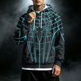 thumbnail image 4 of Spider Hero Pullover Hoodie, Distressed Graphic Printed Drawstring Kangaroo Pocket Sweatshirt for Men Halloween Cosplay, 4 of 5