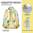 thumbnail image 5 of Summer Backpack with Fresh Lemon Print Lightweight and Stylish School Bag Featuring Bright Yellow Floral Design, 5 of 6