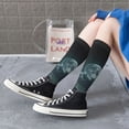 thumbnail image 6 of Picia Women Crew Soft Moisture-wicking Socks Moonlit Night Sky Shark Pattern Design Cotton Socks, One Size fit All, 6 of 9