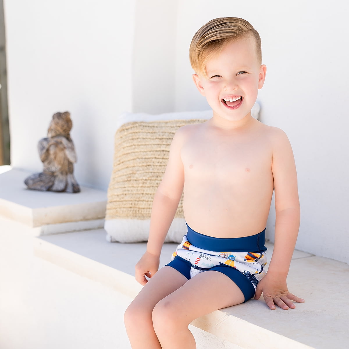 Splash About Boy's Happy Nappy™ Reusable Swim Diaper, Tug Boats, 4-5 Years