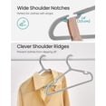 thumbnail image 3 of Perchas para ropa SONGMICS, 50 unidades, plástico, hombros anchos, 3 of 6