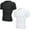#2 Black + White, variant on Men's Compression Shirt Black Undershirt Slimming Tank Top Workout Vest Abs Abdomen Slim Body Shaper (M-3XL)