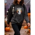 thumbnail image 4 of Festive Frights Halloween Hoodie for Men and Women, Unisex Pullover Hooded Sweatshirt, Comfortable Cotton Poly Blend, Casual Seasonal Outfit, 4 of 5
