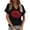 Black, variant on SJLDQY Women's Tshirts Short Sleeve T-Shirts for Women Casual V Neck Lips Graphic Breathable Tee Tops