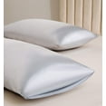 thumbnail image 3 of 2-Pack Satin Pillowcases for Hair and Skin,Satin Pillow Covers with Envelope Closure, 3 of 5
