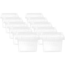 UPOUART 12Pcs Breathable Plastic Cricket Keeper Box Clear Reptile Cage with Sturdy Durable Build