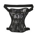 thumbnail image 3 of Riñonera DYNWAVEMX para hombre y mujer bolsa cartuchera ajustable para muslo ciclismo senderismo viajes pesca Camuflaje negro, 3 of 8