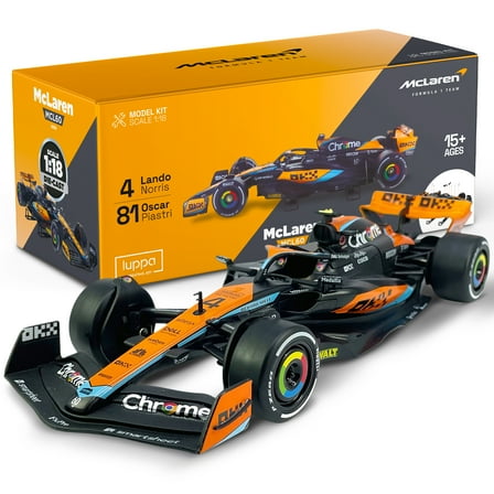 Formula 1 MCL60 Model kit - 1:18 Scale Racing F1 MCL60 Model Inspired by Lando Norris & Oscar Piastri l Building kit, Collectible diecast, 140 Pieces