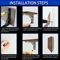thumbnail image 4 of Folding Shelf Brackets, Load 440 lb, Heavy Duty DIY Wall Mounted Shelf Bracket for Fold Down Table, Stainless Steel Folding Table Hinge Space Saving (20IN), 4 of 6