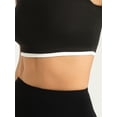 thumbnail image 3 of PISONIC Women's Color Block Sports Bra with Removable Chest Pad - Breathable, Medium Stretch Fabric for Yoga, Running & Fitness Enthusiasts, 3 of 9
