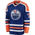 thumbnail image 2 of Men's Fanatics Paul Coffey Blue Edmonton Oilers Premier Breakaway Retired Player Jersey, 2 of 3