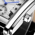 thumbnail image 3 of Reloj cuadrado JAMW Sencillez para hombre de cuero vintage, 3 of 5