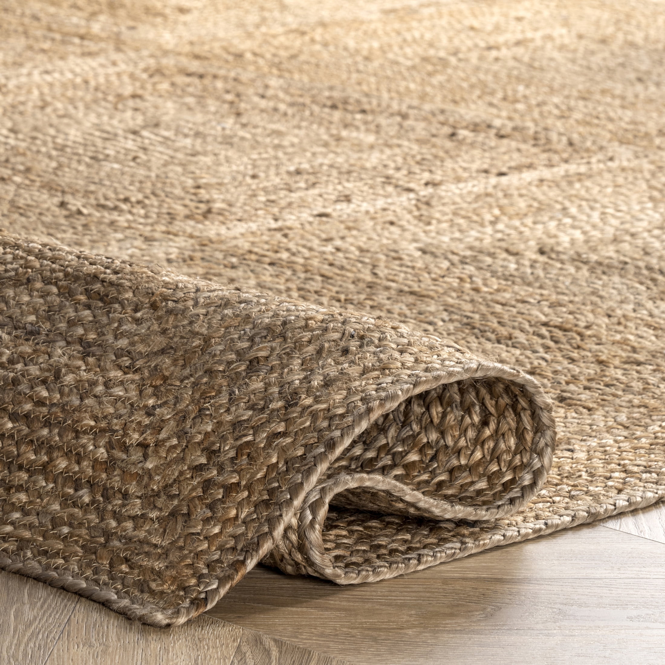 Rugs USA Juniper Tiled Jute Area Rug, 3' x 5', Christie Natural