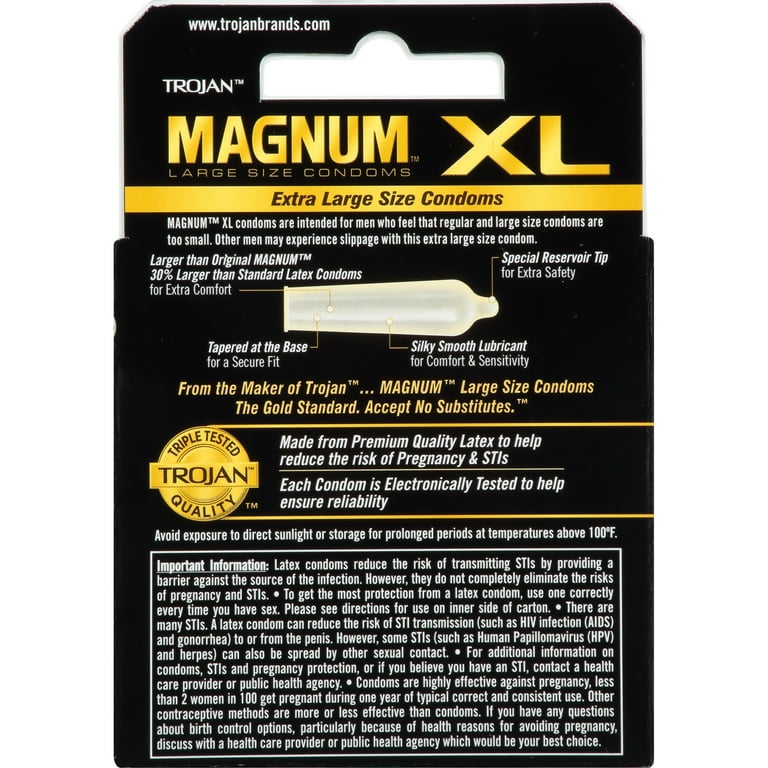  Trojan Magnum XL Lubricated: 36-Pack of Condoms : Health &  Household