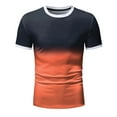 thumbnail image 5 of HANXIULIN Mens Spring Summer Casual Sports Colorblock Gradient Round Neck Pullover Short Sleeve T Shirt, 5 of 5