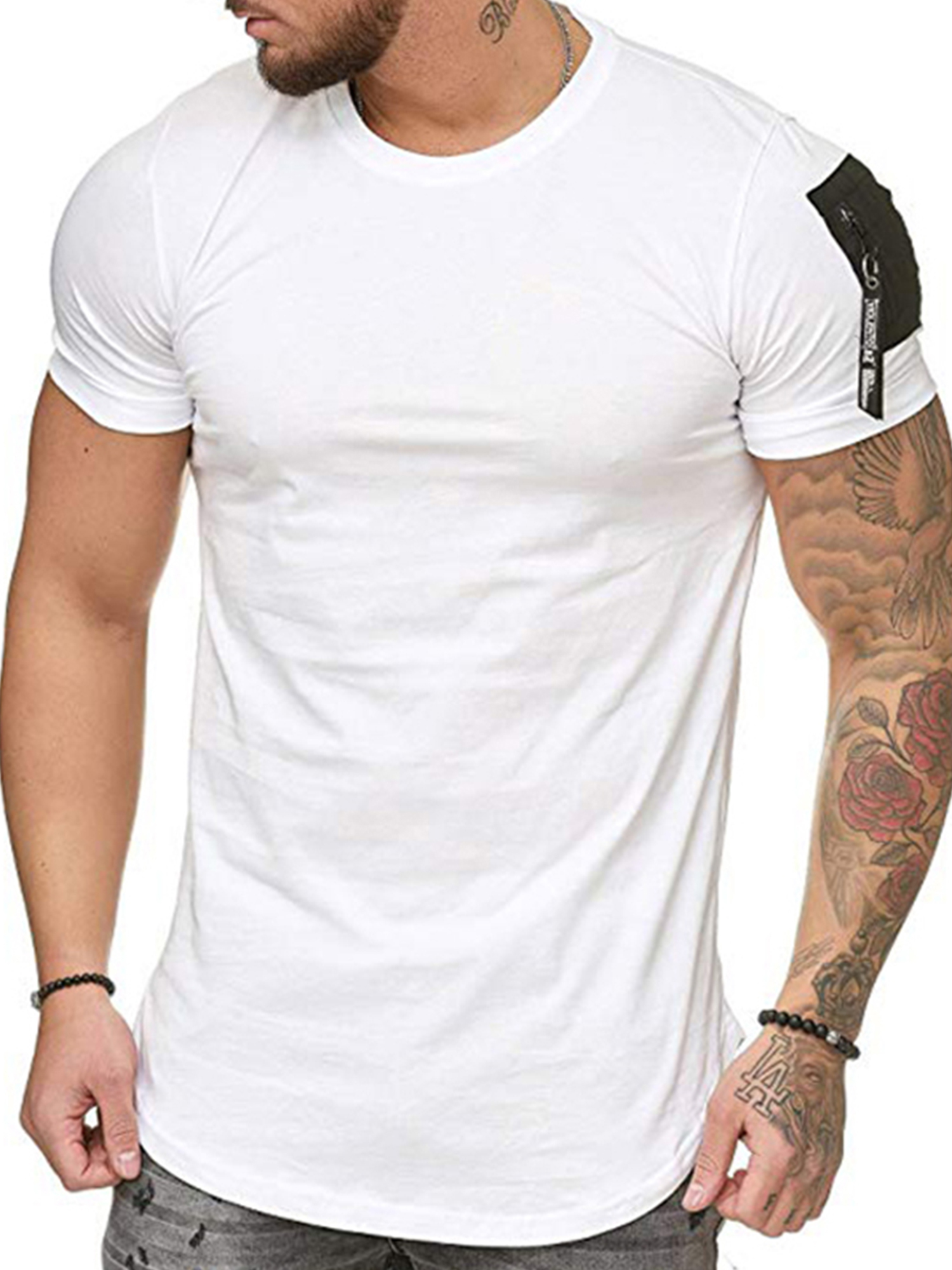 mens slim fit muscle shirts
