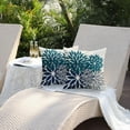 thumbnail image 5 of Outdoor Pillow Covers 18x18 Inch Set of 2 Dark Blue Grey flower Decorative Waterproof Summer Outdoor Pillow Covers Valentines pillow covers for Patio Funiture Garden Couch 168L, 5 of 6