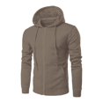thumbnail image 3 of SNOWSONG Mens Hoodie, Oversized Hoodies Men's Fall Long Sleeve Hooded Sweatshirt Zipper Cardigan Jacket, Baggy Hoodie Men, Big and Tall Hoodies Brown M, 3 of 3