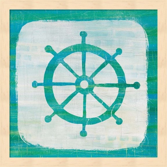 Metaverse Melissa Averinos 'Ahoy IV Blue Green' Framed Art