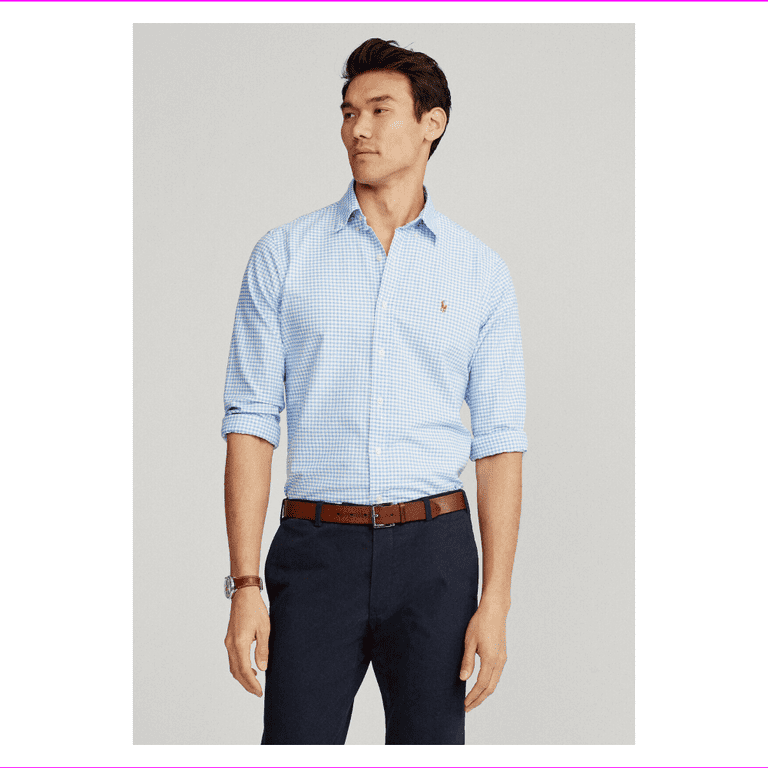 Polo Ralph Lauren Gingham Shirt-Oxford ,BlueWhite ,3XB 