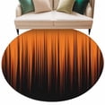 thumbnail image 2 of Round Area Rugs Collection 6 Ft, Burnt Orange Black Ombre Non-Slip Residential Carpet, Modern Abstract Striped Gradient Indoor Crawling Mats Runner Rugs for Living Room/Dining Room/Bedroom, 2 of 9