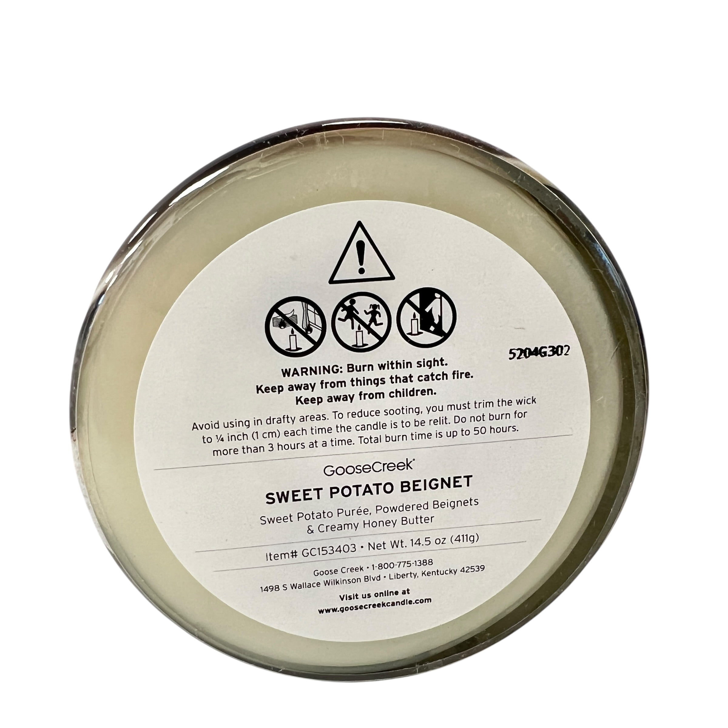 Goose Creek Sweet Potato Beignet Scented 3 Wick Candle 14.5 oz