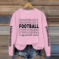 thumbnail image 2 of WEAIXIMIUNG Chandails d'Automne pour Femmes Grande Taille Femmes Décontracté Manches Longues Léger Col Rond Chandails Graphique de Football Imprimé Chandail Chandails Blouse Haut, 2 of 4