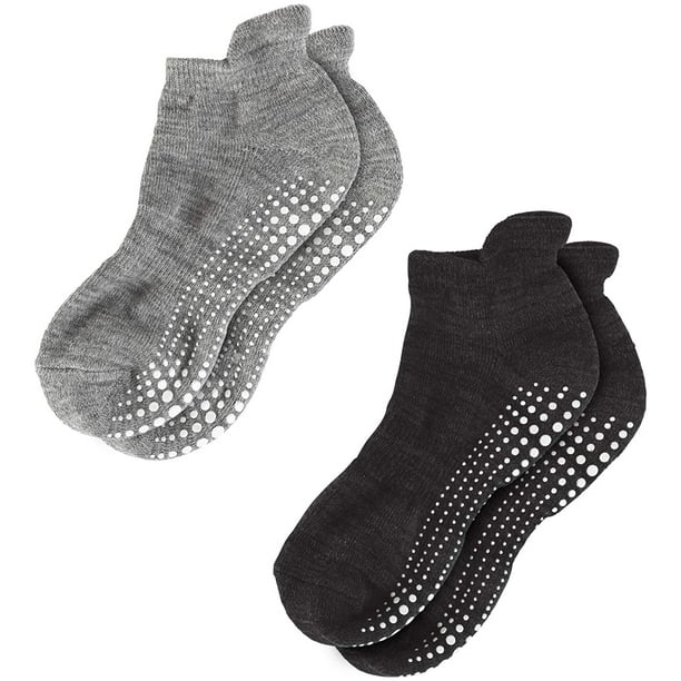 Non Slip Socks Sticky Slipper Socks, Women Men Cushioned Sole Grip Socks  Trampoline Socks for Adult Yoga Pilates Barre Fitness Home Hospital