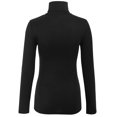 thumbnail image 4 of KOGMO Womens Long Sleeve Solid Basic Fitted Turtleneck Shirt, 4 of 5