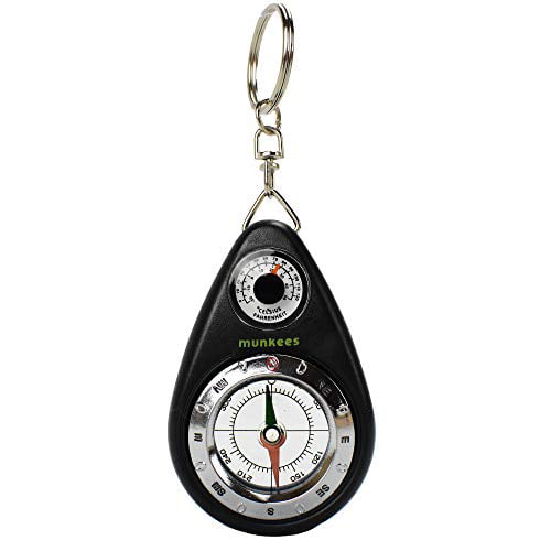 Outdoor Sport Keychain Compass Camping Climbing Hiking Carabiner Keyring Tool 
