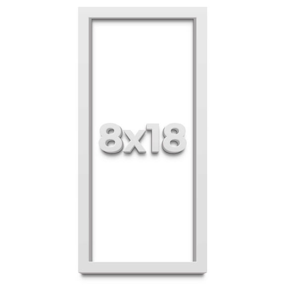 8x18 Shadow Box Frame White | 2 Inches Deep Real Wood Contemporary Shadowbox Display Frame | UV