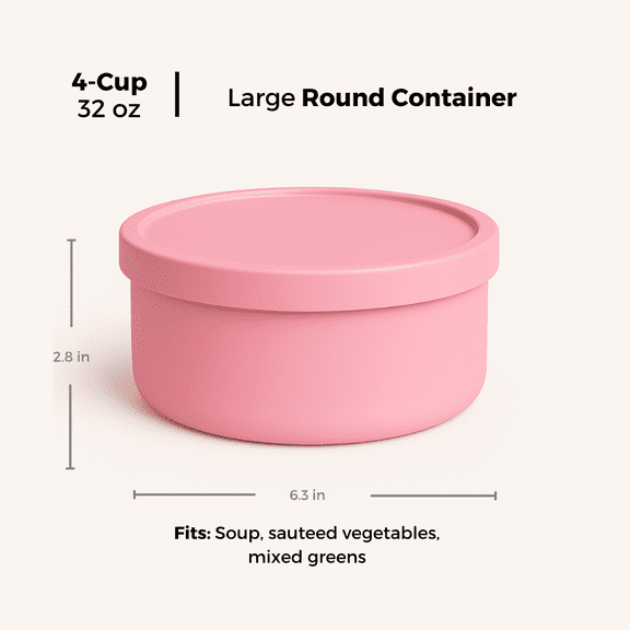 small round food container - 10 oz stonewash