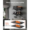 thumbnail image 2 of VEVOR 2-Tier Heavy Duty Wall Garage Shelving, 2 x 3 ft Steel Wall Mounted Shelving Unit, 12 x 72 Inch Per Shelf Floating Storage Metal Rack for Garage with 560 lbs Total Weight Capacity, Black, 2 of 9