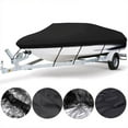 thumbnail image 3 of Waterproof Boat Cover with 2 Air Vent Marine, Fits V-Hull, Fishing Boat, Tri-Hull, Bass Boats, Pro-Style Cover (1-13ft/14-16ft/17-19ft/20-22ft, Black), 3 of 10