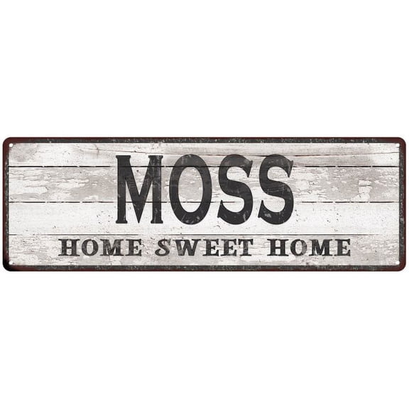 MOSS Home Sweet Home Country Look Gift 6x18 Metal Sig 206180045070
