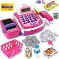 thumbnail image 1 of Cash Register Toy Liberty Imports Pretend Play Pink w/ Mic, 1 of 7