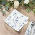 thumbnail image 3 of BalsaCircle 50 White and Blue Plain Soft 2 Ply Square Table Paper Napkins with Magnolia Flowers Print Party Events Decorations, 3 of 8
