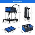 thumbnail image 2 of Collapsible Shopping Cart, Foldable Grocery Cart with Wheels and Removable Storage Crate, Multi Use Mobile Storage Cart Portable Rolling Cart for Home, Groceries, Supermarket, 2 of 7