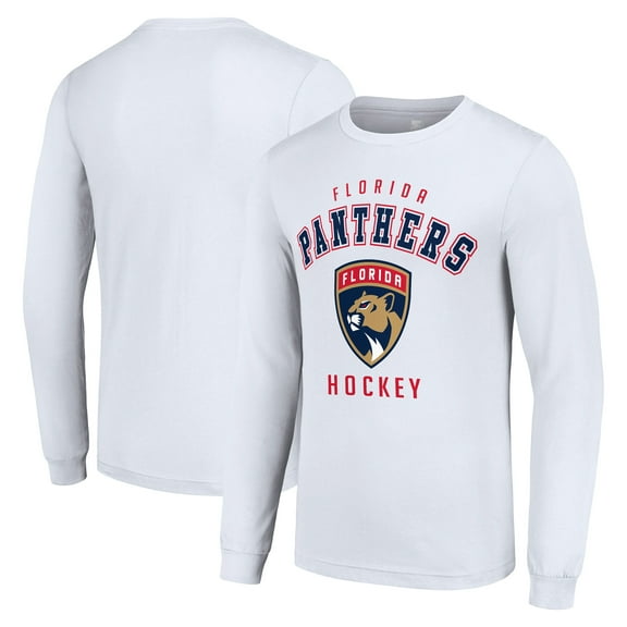Men's Starter White Florida Panthers Logo Long Sleeve T-Shirt