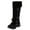 1Black, variant on Mostsola Knee High Boots Women Cute Lace up Furry Lined Winter Warm Snow Boots Mid Calf Boots