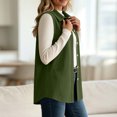 thumbnail image 6 of Maqroz Womens Outerwear Vests Collared Sleeveless Cardigans Button Down Long Jackets Loose Solid Corduroy Tops for Casual and Office, 6 of 8
