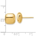thumbnail image 4 of 14K Yellow Gold Polished 10Mm Puffed Square Post Earrings (Width 10.1) (Length 10.1) - Jbsp, 4 of 5