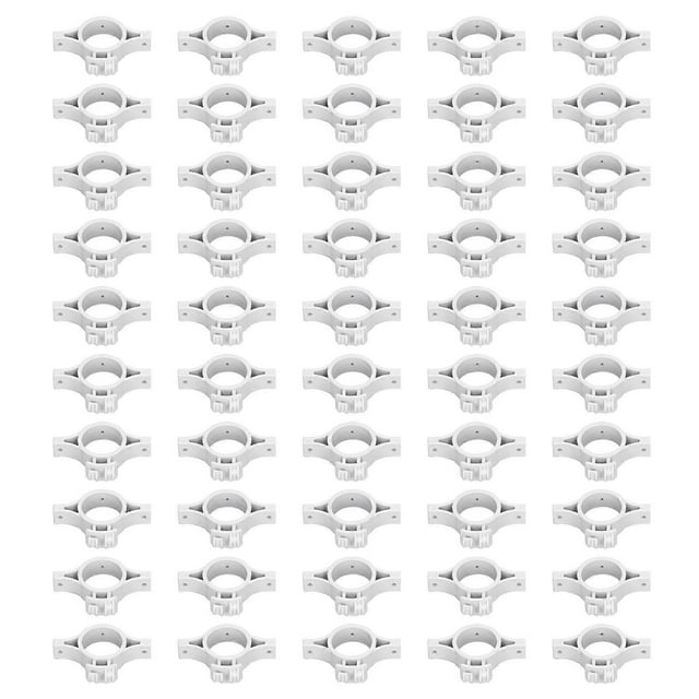 50pcs Electric Fence Insulators Pulse Electric Fence Terminal Rod Insulators with 3.2cm Hole for Farm Gray