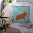 thumbnail image 3 of Carolines Treasures BB8143PW1414 Rex Rabbit Blue Check Fabric Decorative Pillow, 14 x 14 in., 3 of 4